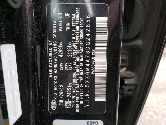 Photo 9 VIN: 5XXGM4A73DG242856 - KIA OPTIMA LX 