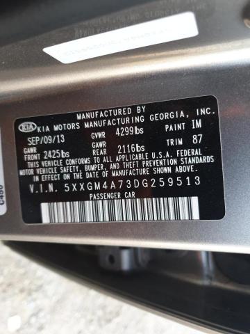 Photo 9 VIN: 5XXGM4A73DG259513 - KIA OPTIMA LX 