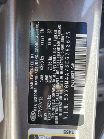 Photo 12 VIN: 5XXGM4A73EG263675 - KIA OPTIMA LX 