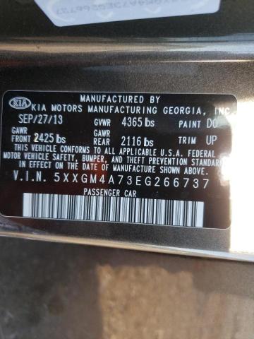 Photo 9 VIN: 5XXGM4A73EG266737 - KIA OPTIMA LX 