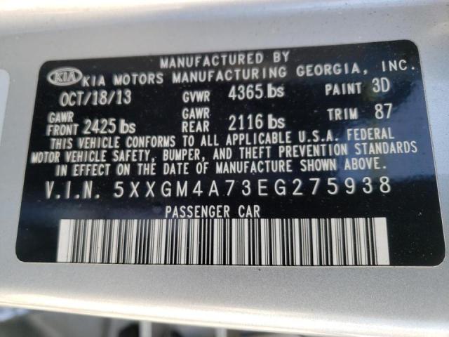 Photo 9 VIN: 5XXGM4A73EG275938 - KIA OPTIMA LX 