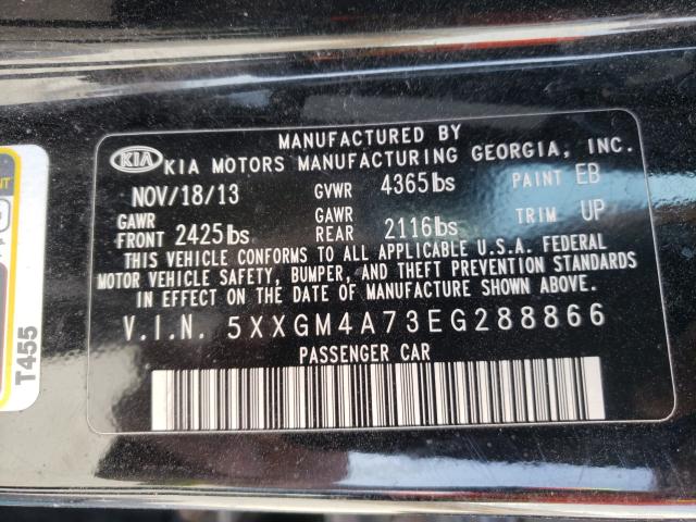 Photo 9 VIN: 5XXGM4A73EG288866 - KIA OPTIMA LX 