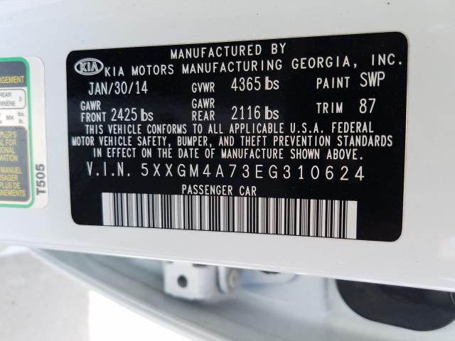 Photo 9 VIN: 5XXGM4A73EG310624 - KIA OPTIMA LX 