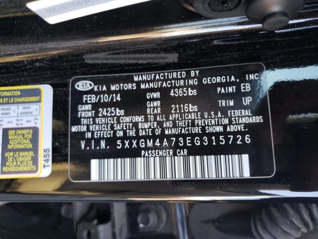 Photo 9 VIN: 5XXGM4A73EG315726 - KIA OPTIMA LX 