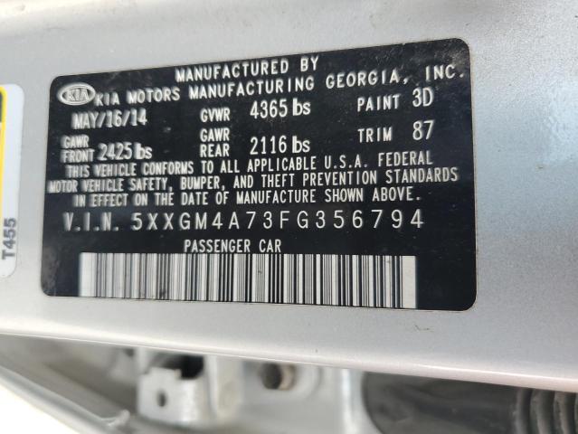 Photo 11 VIN: 5XXGM4A73FG356794 - KIA OPTIMA LX 