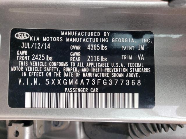 Photo 11 VIN: 5XXGM4A73FG377368 - KIA OPTIMA 