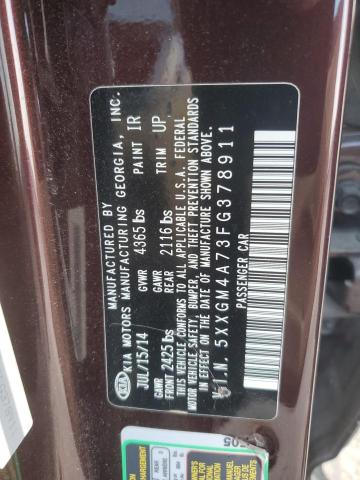 Photo 11 VIN: 5XXGM4A73FG378911 - KIA OPTIMA 