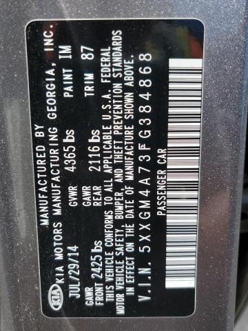 Photo 11 VIN: 5XXGM4A73FG384868 - KIA OPTIMA LX 