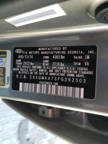 Photo 9 VIN: 5XXGM4A73FG392503 - KIA OPTIMA LX 