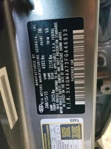 Photo 12 VIN: 5XXGM4A73FG446933 - KIA OPTIMA LX 