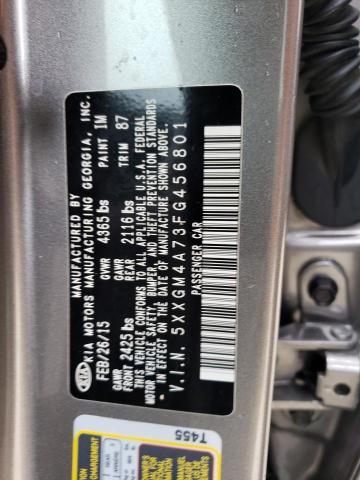 Photo 11 VIN: 5XXGM4A73FG456801 - KIA OPTIMA LX 