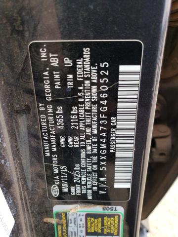 Photo 11 VIN: 5XXGM4A73FG460525 - KIA OPTIMA LX 