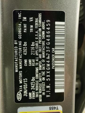 Photo 9 VIN: 5XXGM4A73FG486459 - KIA OPTIMA LX 