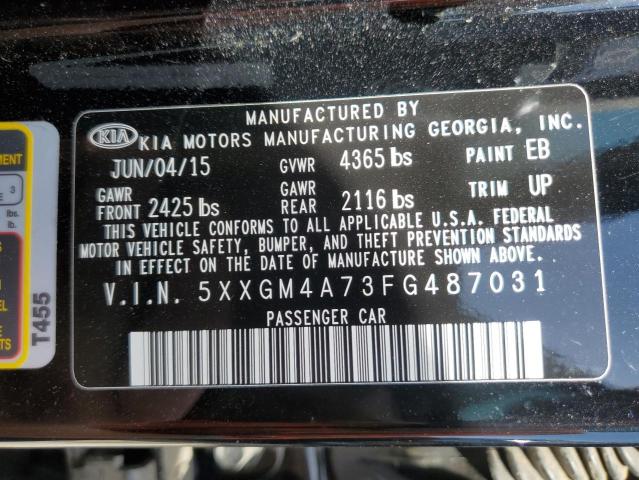 Photo 12 VIN: 5XXGM4A73FG487031 - KIA OPTIMA LX 