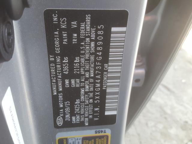 Photo 9 VIN: 5XXGM4A73FG489085 - KIA OPTIMA LX 