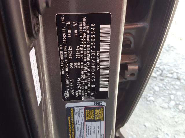 Photo 9 VIN: 5XXGM4A73FG508346 - KIA OPTIMA LX 