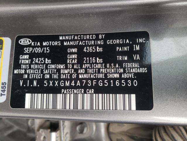 Photo 9 VIN: 5XXGM4A73FG516530 - KIA OPTIMA LX 