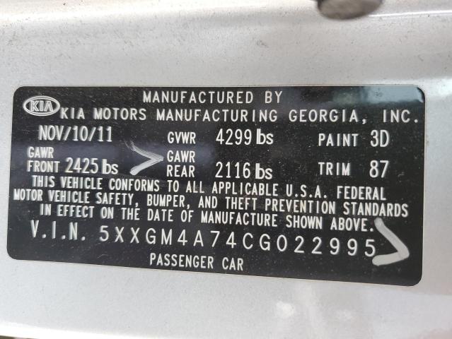 Photo 11 VIN: 5XXGM4A74CG022995 - KIA OPTIMA 