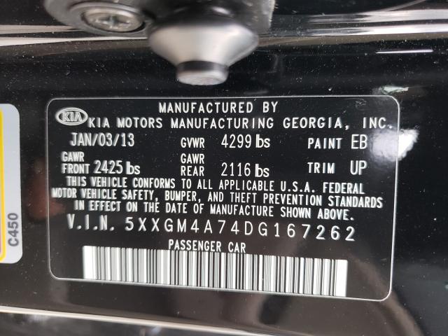 Photo 9 VIN: 5XXGM4A74DG167262 - KIA OPTIMA 