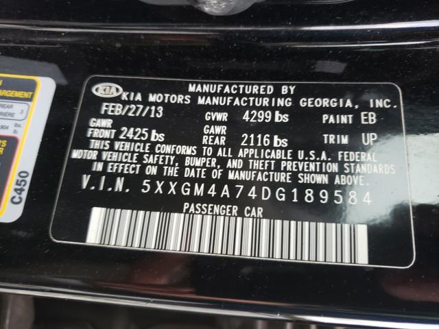 Photo 9 VIN: 5XXGM4A74DG189584 - KIA OPTIMA LX 