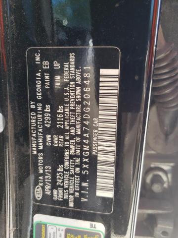 Photo 9 VIN: 5XXGM4A74DG206481 - KIA OPTIMA LX 