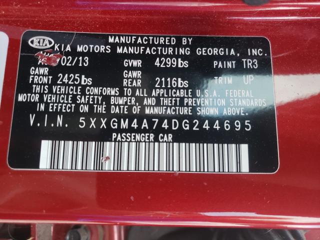 Photo 9 VIN: 5XXGM4A74DG244695 - KIA OPTIMA LX 