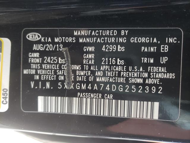 Photo 9 VIN: 5XXGM4A74DG252392 - KIA OPTIMA LX 