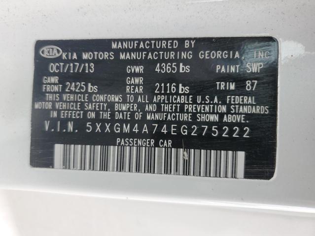 Photo 11 VIN: 5XXGM4A74EG275222 - KIA OPTIMA LX 