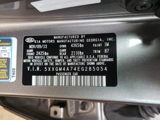 Photo 9 VIN: 5XXGM4A74EG285054 - KIA OPTIMA LX 