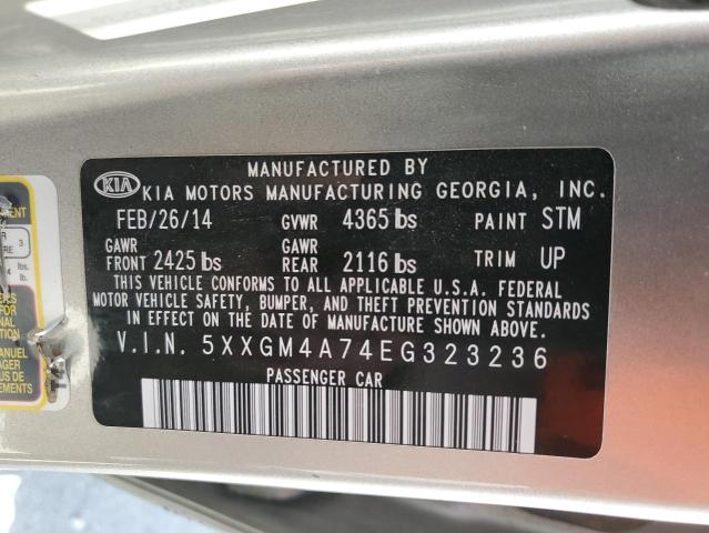 Photo 11 VIN: 5XXGM4A74EG323236 - KIA OPTIMA LX 