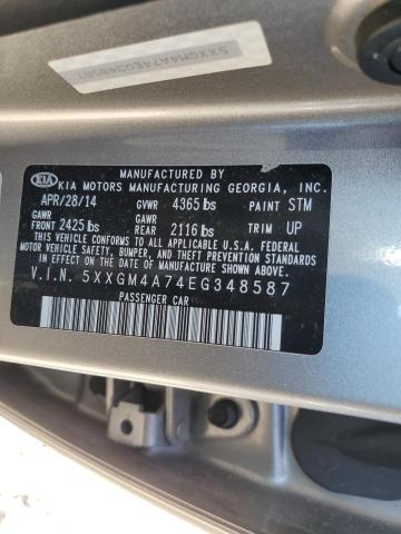 Photo 9 VIN: 5XXGM4A74EG348587 - KIA OPTIMA 