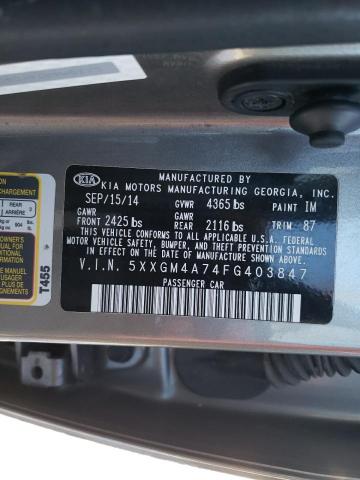 Photo 11 VIN: 5XXGM4A74FG403847 - KIA OPTIMA 