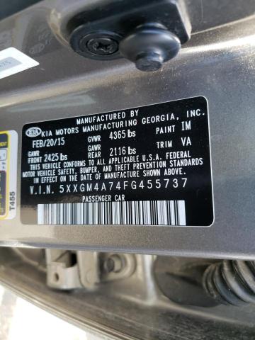 Photo 9 VIN: 5XXGM4A74FG455737 - KIA OPTIMA LX 