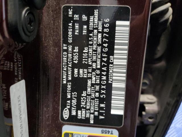 Photo 11 VIN: 5XXGM4A74FG477866 - KIA OPTIMA 