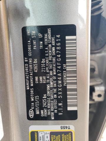 Photo 11 VIN: 5XXGM4A74FG478614 - KIA OPTIMA 