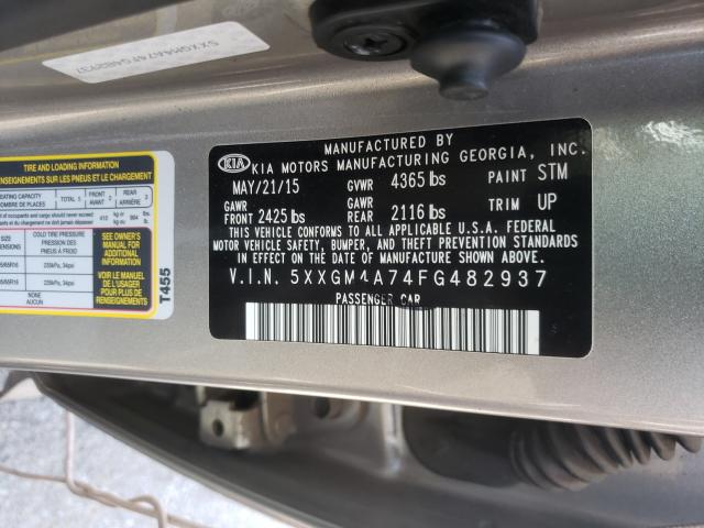 Photo 9 VIN: 5XXGM4A74FG482937 - KIA OPTIMA LX 