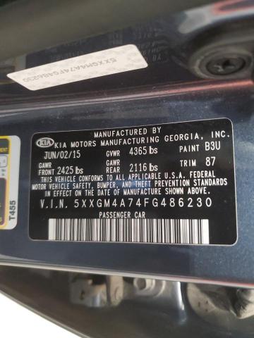 Photo 11 VIN: 5XXGM4A74FG486230 - KIA OPTIMA 