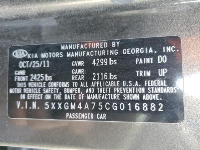 Photo 11 VIN: 5XXGM4A75CG016882 - KIA OPTIMA 