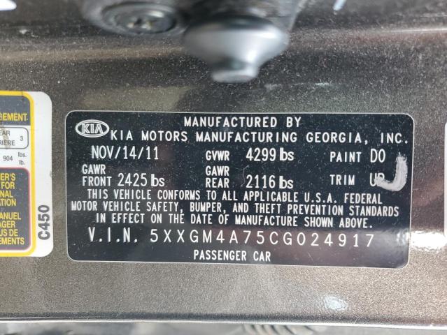 Photo 11 VIN: 5XXGM4A75CG024917 - KIA OPTIMA 