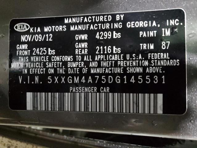 Photo 11 VIN: 5XXGM4A75DG145531 - KIA OPTIMA 