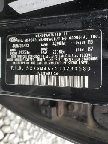 Photo 9 VIN: 5XXGM4A75DG230580 - KIA OPTIMA LX 