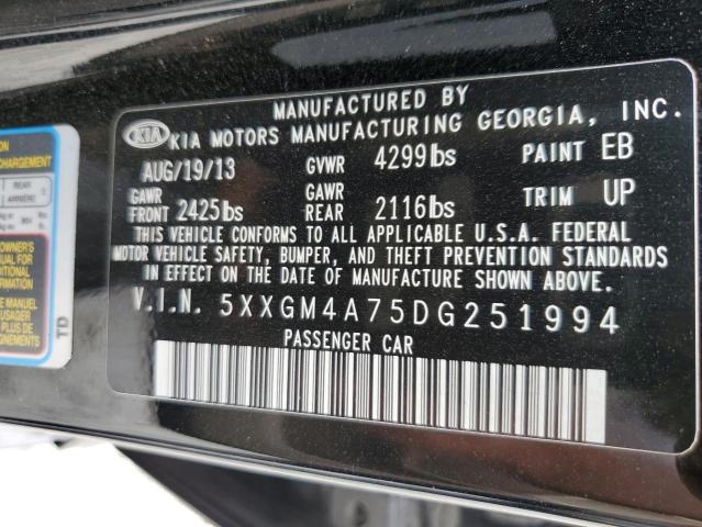 Photo 11 VIN: 5XXGM4A75DG251994 - KIA OPTIMA LX 