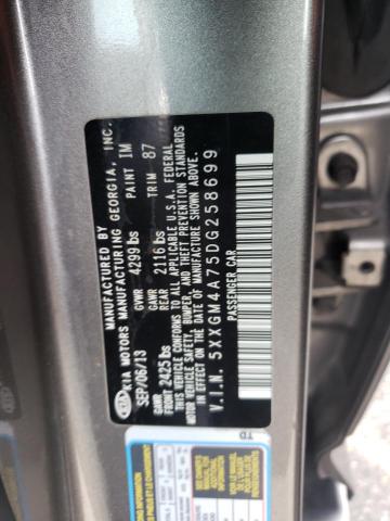 Photo 11 VIN: 5XXGM4A75DG258699 - KIA OPTIMA 