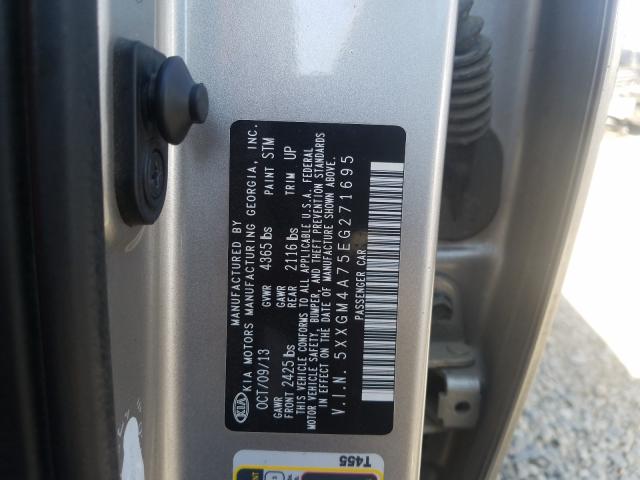 Photo 9 VIN: 5XXGM4A75EG271695 - KIA OPTIMA LX 