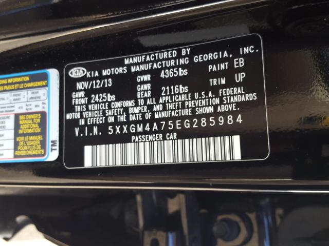 Photo 9 VIN: 5XXGM4A75EG285984 - KIA OPTIMA LX 