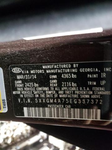 Photo 9 VIN: 5XXGM4A75EG337372 - KIA OPTIMA 