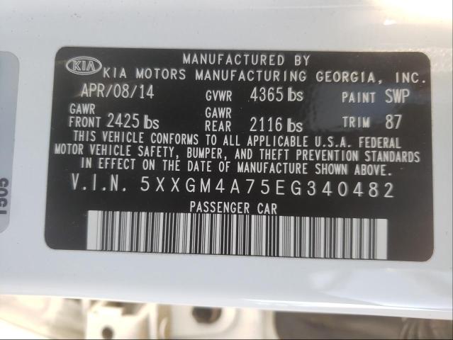 Photo 9 VIN: 5XXGM4A75EG340482 - KIA OPTIMA LX 