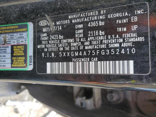 Photo 11 VIN: 5XXGM4A75FG352410 - KIA OPTIMA LX 