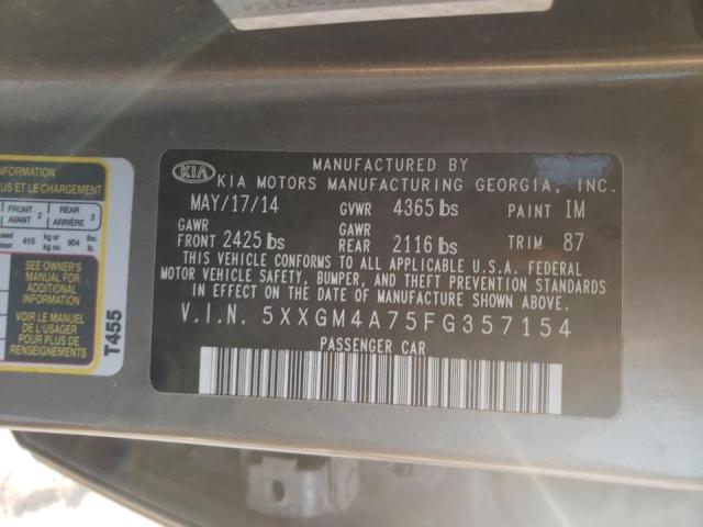 Photo 9 VIN: 5XXGM4A75FG357154 - KIA OPTIMA LX 