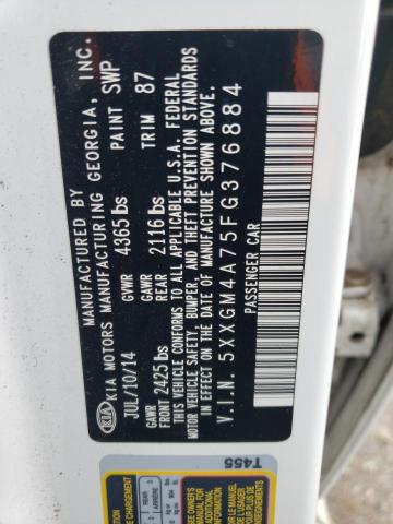 Photo 11 VIN: 5XXGM4A75FG376884 - KIA OPTIMA LX 